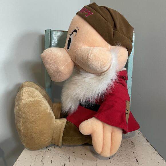Disney Store Huge 28" GRUMPY Snow White & the 7 Dwarfs Plush Jumbo Large Doll - Picture 2 of 7